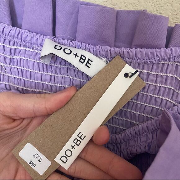 NWT Do + Be Strapless Purple Ruffle Top - Picture 5 of 7